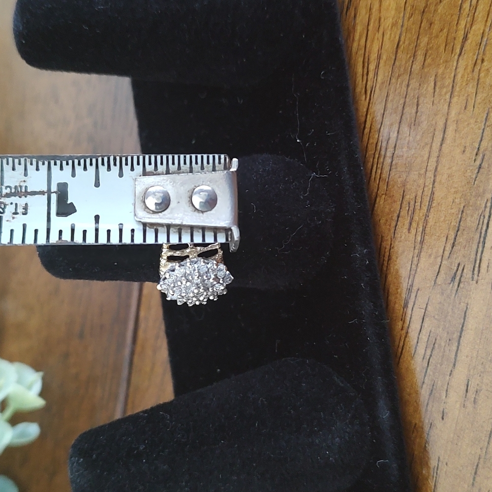 I0k Solid Yellow Gold Diamond Ring - image 4